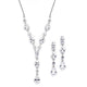 Nicolina Simulated Diamond Necklace set - Olivier Laudus Wedding Jewellery