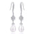 Olivia Pearl and Cubic zirconia earrings - Olivier Laudus Wedding Jewellery