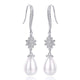 Olivia Pearl and Cubic zirconia earrings - Olivier Laudus Wedding Jewellery