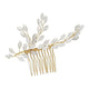 Opaline Gold Hair Comb - Olivier Laudus Wedding Jewellery