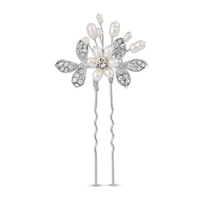 Petal Freshwater Pearl Hairpins - Set of 3 - Olivier Laudus Wedding Jewellery