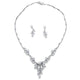 Savannah Simulated Diamond Necklace Set - Olivier Laudus Wedding Jewellery