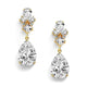 Scarlett 14ct Gold Simulated Diamond Earrings - Olivier Laudus Wedding Jewellery