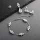 Scarlett 14ct Rose Gold Simulated Diamond Bracelet Set - Olivier Laudus Wedding Jewellery