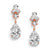 Scarlett 14ct Rose Gold Simulated Diamond Earrings - Olivier Laudus Wedding Jewellery