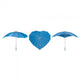 Sky Blue Heart Shaped Wedding Umbrella
