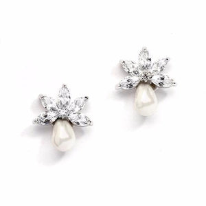 Stephanie Pearl Earrings - Olivier Laudus Wedding Jewellery