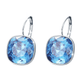 Susan Blue Swarovski Crystal Earrings - Olivier Laudus Wedding Jewellery