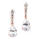 Tanika Simulated Diamond Rose Gold Earrings - Olivier Laudus Wedding Jewellery