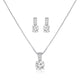 Veronica Simulated Diamond Pendant Set - Olivier Laudus Wedding Jewellery