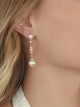 Vintage Pearl and Diamante Rose Gold Earrings - Olivier Laudus Wedding Jewellery
