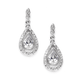 Vintage Simulated Diamond Drop Earrings - Olivier Laudus Wedding Jewellery