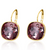 Virginia Amethyst Swarovski Crystal Earrings - Olivier Laudus Wedding Jewellery