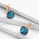 Virginia Midnight Blue Swarovski Crystal Earrings - Olivier Laudus Wedding Jewellery
