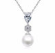 Virginia White Pearl And Diamante Pendant - Olivier Laudus Wedding Jewellery