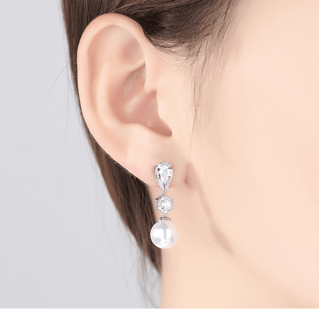 Simulated 2025 diamond earrings
