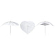 White Heart Wedding Umbrella